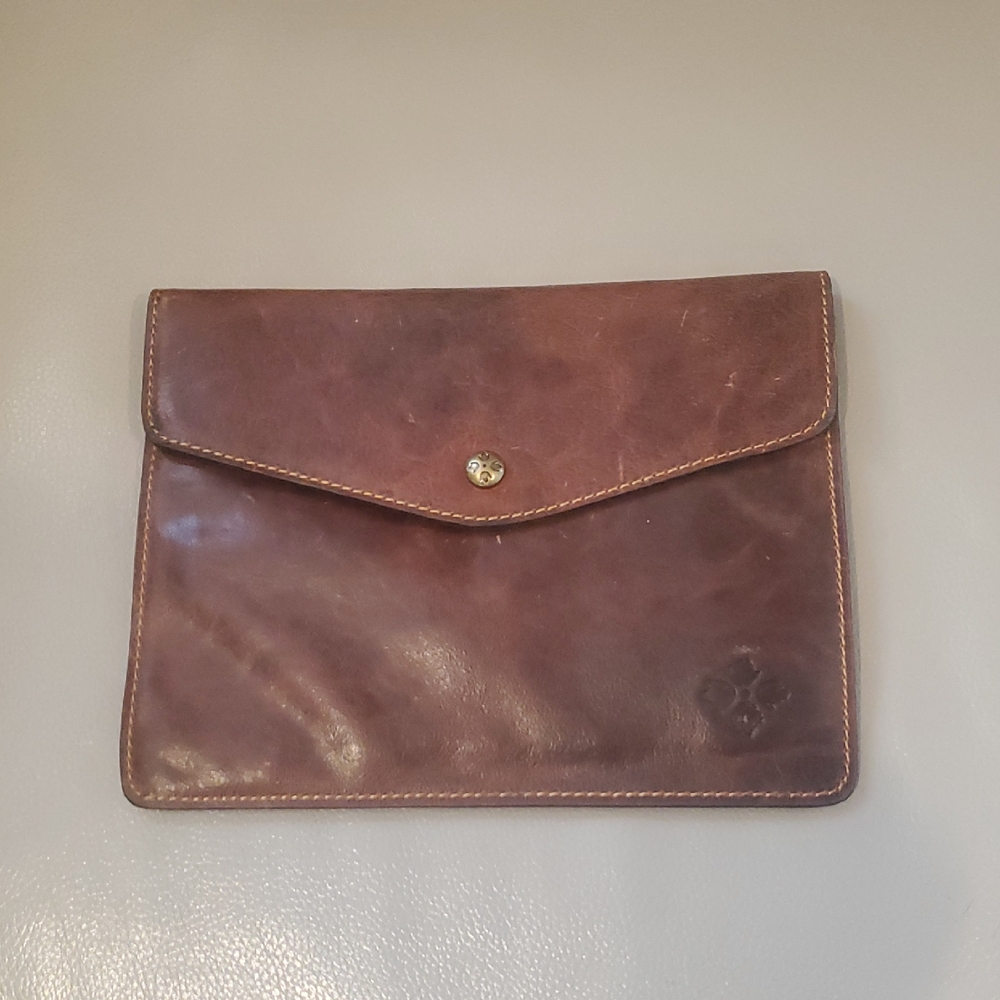 Patricia Nash Rich Brown Leather Laptop Bag